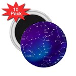 Realistic Night Sky With Constellations 2.25  Magnets (10 pack) 
