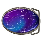 Realistic Night Sky With Constellations Belt Buckles