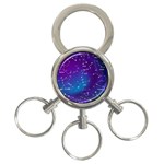 Realistic Night Sky With Constellations 3-Ring Key Chain