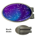 Realistic Night Sky With Constellations Money Clips (Oval) 