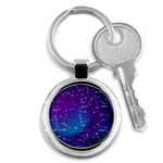 Realistic Night Sky With Constellations Key Chain (Round)