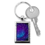 Realistic Night Sky With Constellations Key Chain (Rectangle)