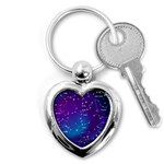 Realistic Night Sky With Constellations Key Chain (Heart)