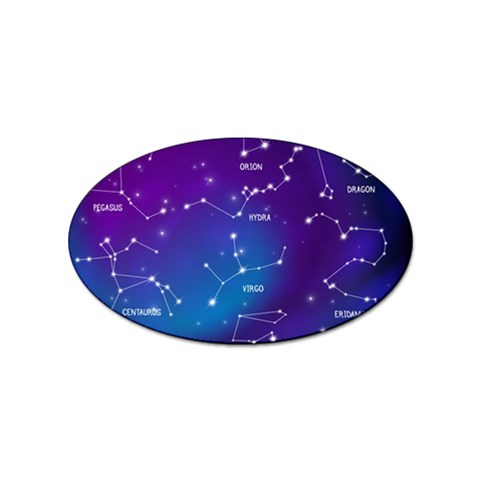 Realistic Night Sky With Constellations Sticker Oval (100 pack) from ArtsNow.com Front