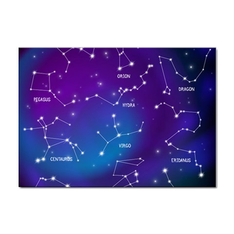 Realistic Night Sky With Constellations Sticker A4 (10 pack) from ArtsNow.com Front