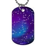 Realistic Night Sky With Constellations Dog Tag (Two Sides)