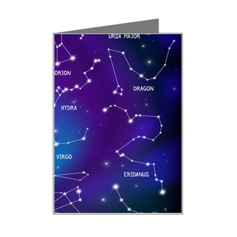 Realistic Night Sky With Constellations Mini Greeting Card from ArtsNow.com Left