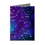 Realistic Night Sky With Constellations Mini Greeting Card
