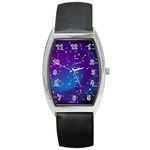Realistic Night Sky With Constellations Barrel Style Metal Watch