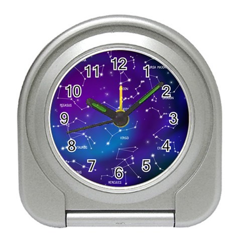 Realistic Night Sky With Constellations Travel Alarm Clock from ArtsNow.com Front