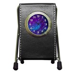 Realistic Night Sky With Constellations Pen Holder Desk Clock
