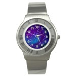 Realistic Night Sky With Constellations Stainless Steel Watch