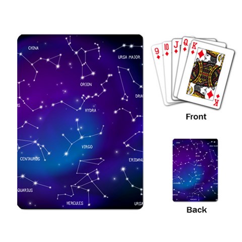 Realistic Night Sky With Constellations Playing Cards Single Design (Rectangle) from ArtsNow.com Back