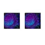 Realistic Night Sky With Constellations Cufflinks (Square)