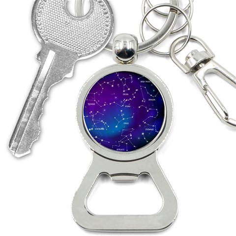 Realistic Night Sky With Constellations Bottle Opener Key Chain from ArtsNow.com Front