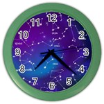 Realistic Night Sky With Constellations Color Wall Clock