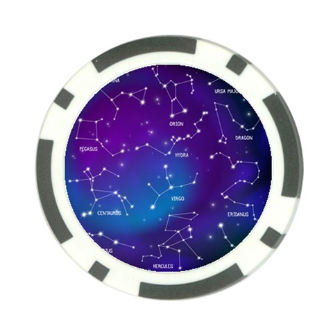 Realistic Night Sky With Constellations Poker Chip Card Guard from ArtsNow.com Front