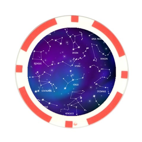 Realistic Night Sky With Constellations Poker Chip Card Guard from ArtsNow.com Front