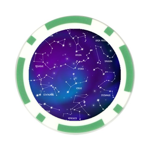 Realistic Night Sky With Constellations Poker Chip Card Guard from ArtsNow.com Front