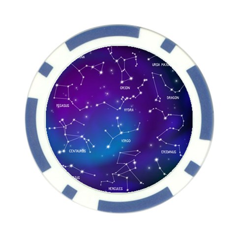 Realistic Night Sky With Constellations Poker Chip Card Guard from ArtsNow.com Front