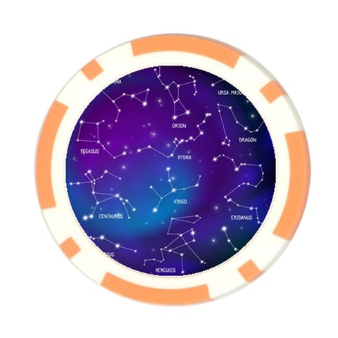 Realistic Night Sky With Constellations Poker Chip Card Guard from ArtsNow.com Front