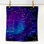 Realistic Night Sky With Constellations Face Towel