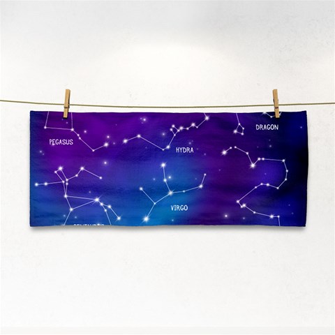 Realistic Night Sky With Constellations Hand Towel from ArtsNow.com Front