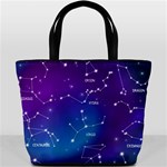 Realistic Night Sky With Constellations Bucket Bag