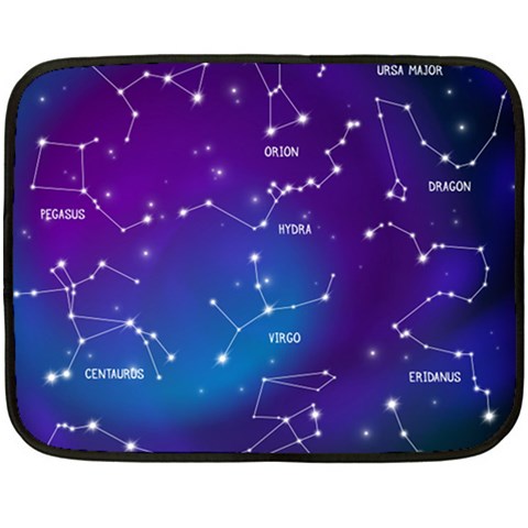 Realistic Night Sky With Constellations Two Sides Fleece Blanket (Mini) from ArtsNow.com 35 x27  Blanket Front