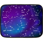 Realistic Night Sky With Constellations Two Sides Fleece Blanket (Mini)