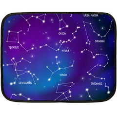 Realistic Night Sky With Constellations Two Sides Fleece Blanket (Mini) from ArtsNow.com 35 x27  Blanket Back