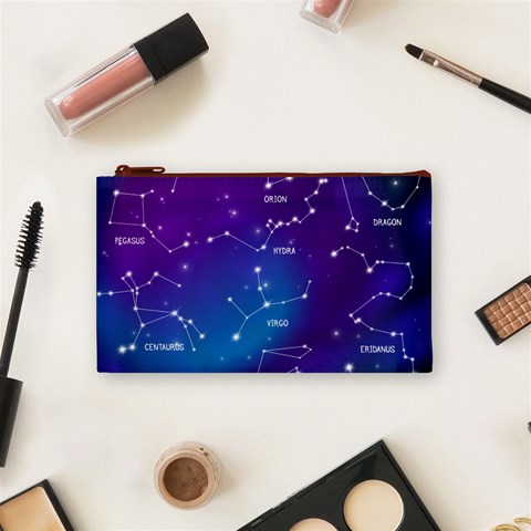 Realistic Night Sky With Constellations Cosmetic Bag (Small) from ArtsNow.com Front