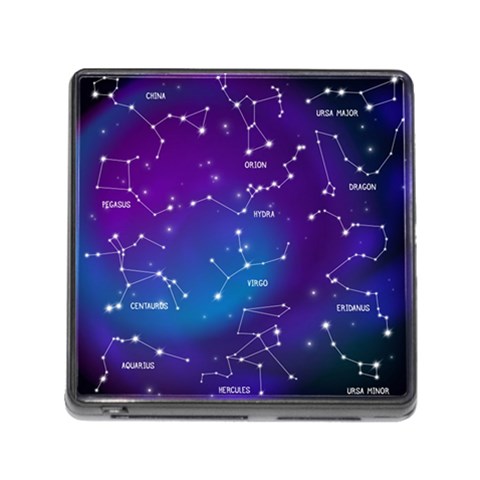 Realistic Night Sky With Constellations Memory Card Reader (Square 5 Slot) from ArtsNow.com Front