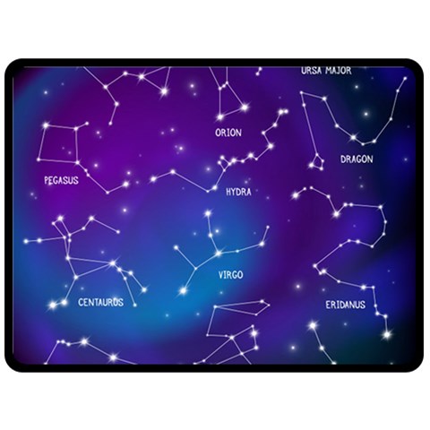 Realistic Night Sky With Constellations Fleece Blanket (Large) from ArtsNow.com 80 x60  Blanket Front