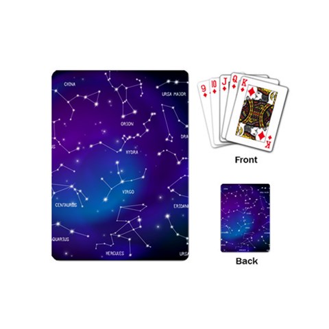 Realistic Night Sky With Constellations Playing Cards Single Design (Mini) from ArtsNow.com Back