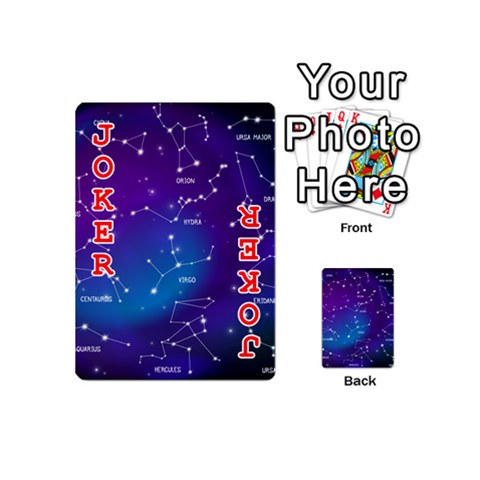 Realistic Night Sky With Constellations Playing Cards 54 Designs (Mini) from ArtsNow.com Front - Joker2