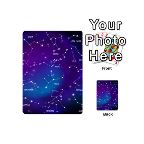 Realistic Night Sky With Constellations Playing Cards 54 Designs (Mini) from ArtsNow.com Back