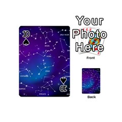 Realistic Night Sky With Constellations Playing Cards 54 Designs (Mini) from ArtsNow.com Front - Spade10