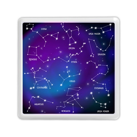 Realistic Night Sky With Constellations Memory Card Reader (Square) from ArtsNow.com Front