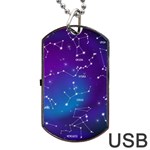 Realistic Night Sky With Constellations Dog Tag USB Flash (Two Sides)
