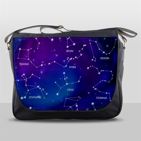 Realistic Night Sky With Constellations Messenger Bag from ArtsNow.com Front