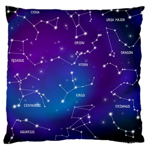 Realistic Night Sky With Constellations Large Cushion Case (One Side) from ArtsNow.com Front
