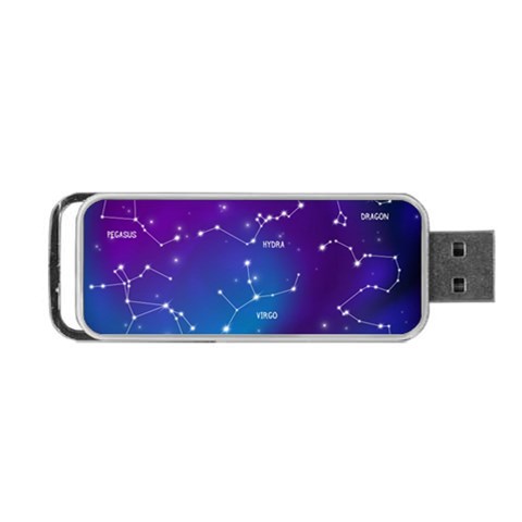 Realistic Night Sky With Constellations Portable USB Flash (Two Sides) from ArtsNow.com Front