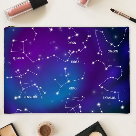 Realistic Night Sky With Constellations Cosmetic Bag (XXL) from ArtsNow.com Front