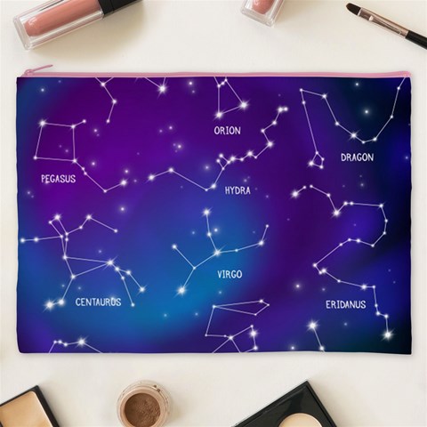 Realistic Night Sky With Constellations Cosmetic Bag (XXXL) from ArtsNow.com Front