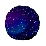 Realistic Night Sky With Constellations Standard 15  Premium Round Cushions