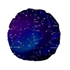 Realistic Night Sky With Constellations Standard 15  Premium Round Cushions from ArtsNow.com Back