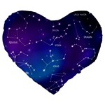 Realistic Night Sky With Constellations Large 19  Premium Heart Shape Cushions