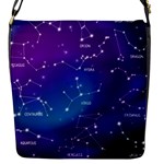 Realistic Night Sky With Constellations Flap Closure Messenger Bag (S)