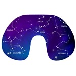 Realistic Night Sky With Constellations Travel Neck Pillow